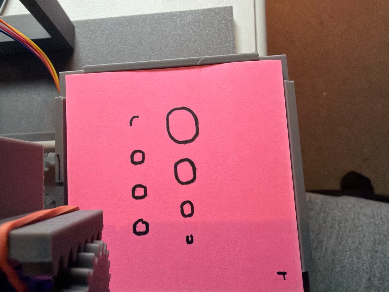 Backlash test at 0.5 / 0.8: rounder, still narrow across X